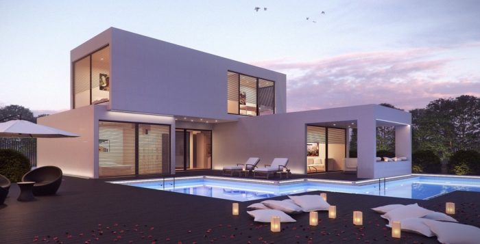 house with pool